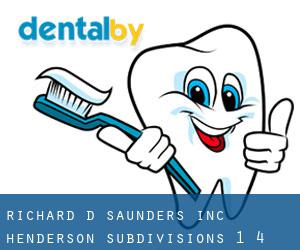 Richard D Saunders Inc (Henderson Subdivisions 1-4)